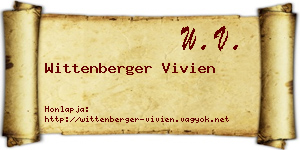 Wittenberger Vivien névjegykártya